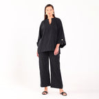 Sukoon- Kantha Coord Set- Black & White