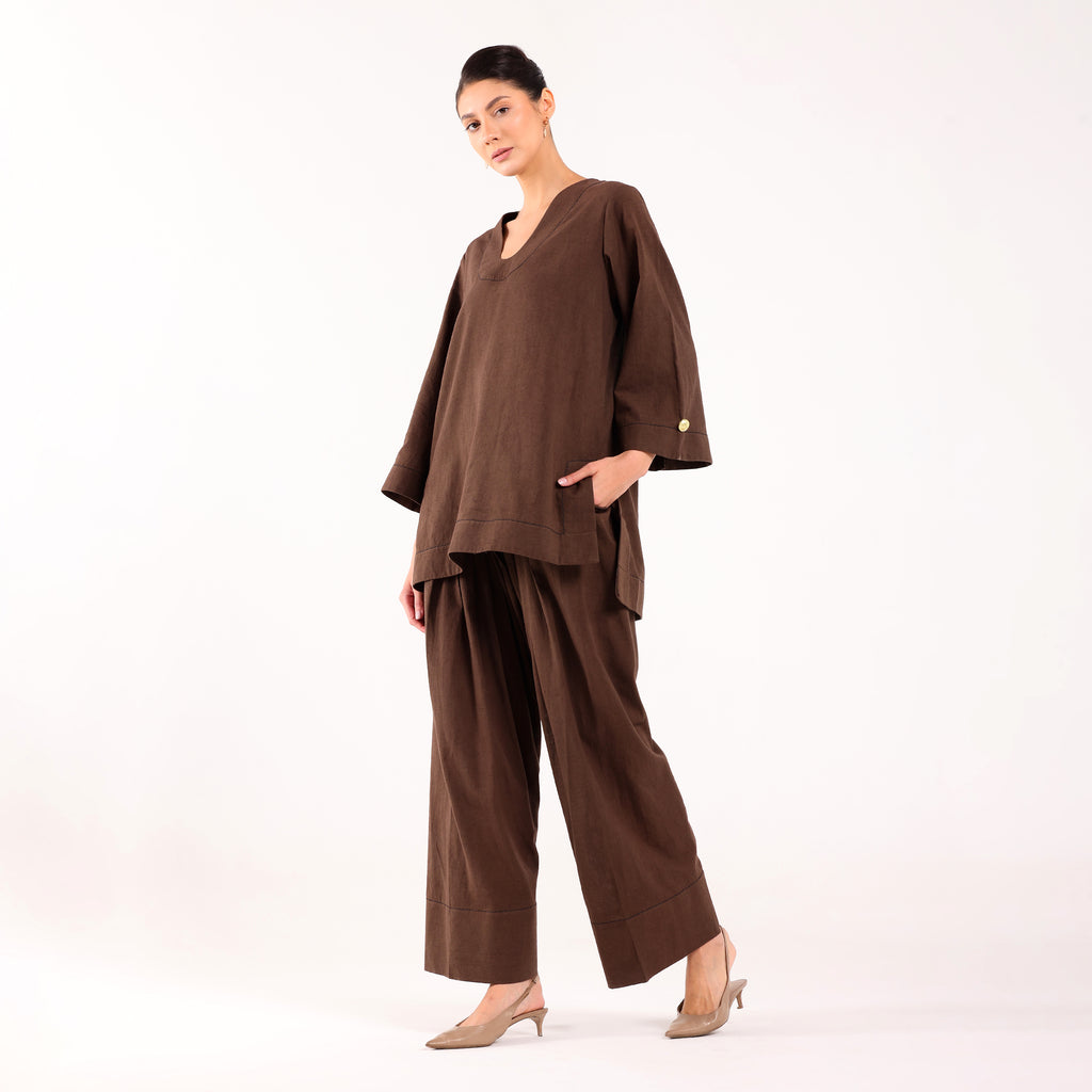 Sukoon- Farshi Coord Set Smoke Grey
