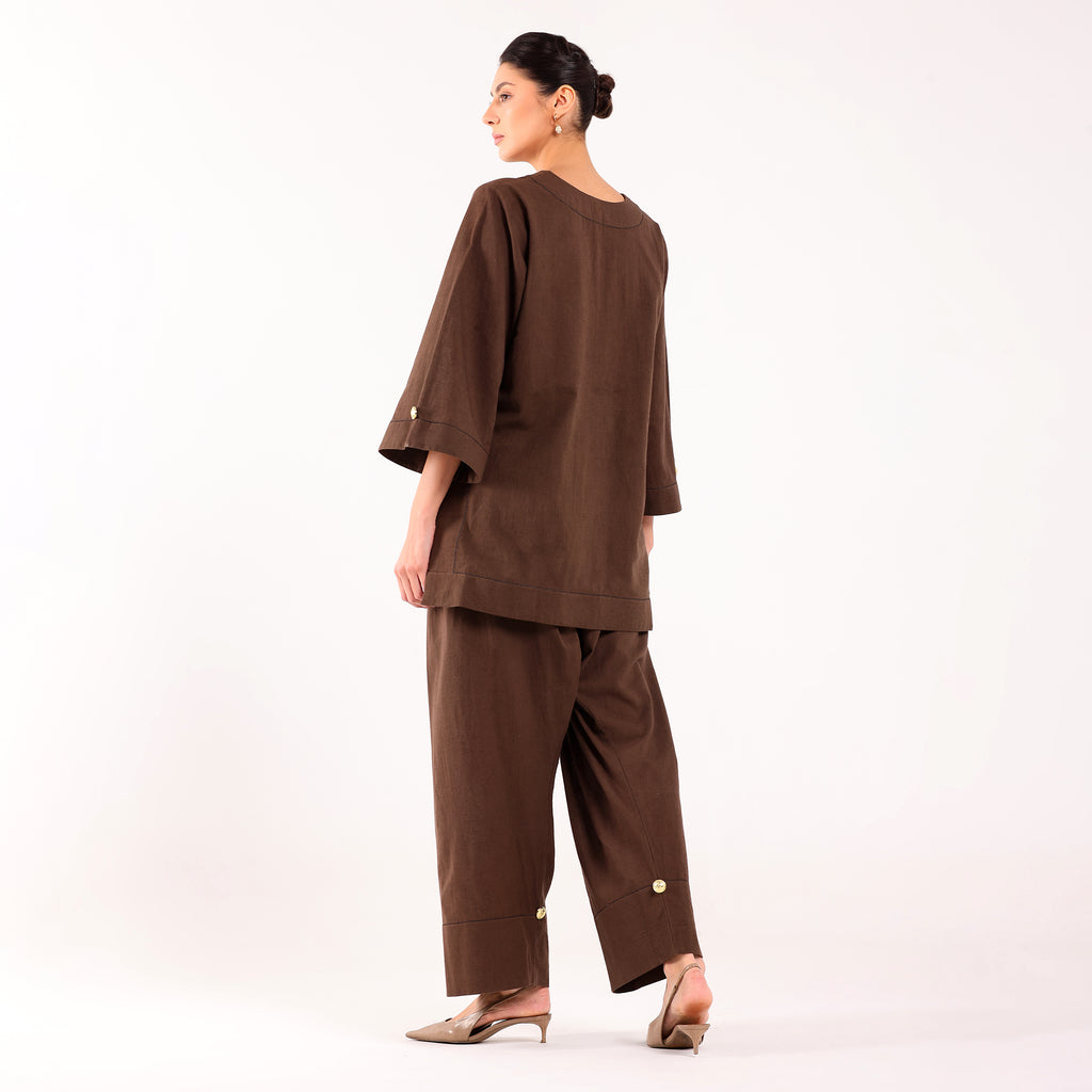 Sukoon- Farshi Coord Set Smoke Grey