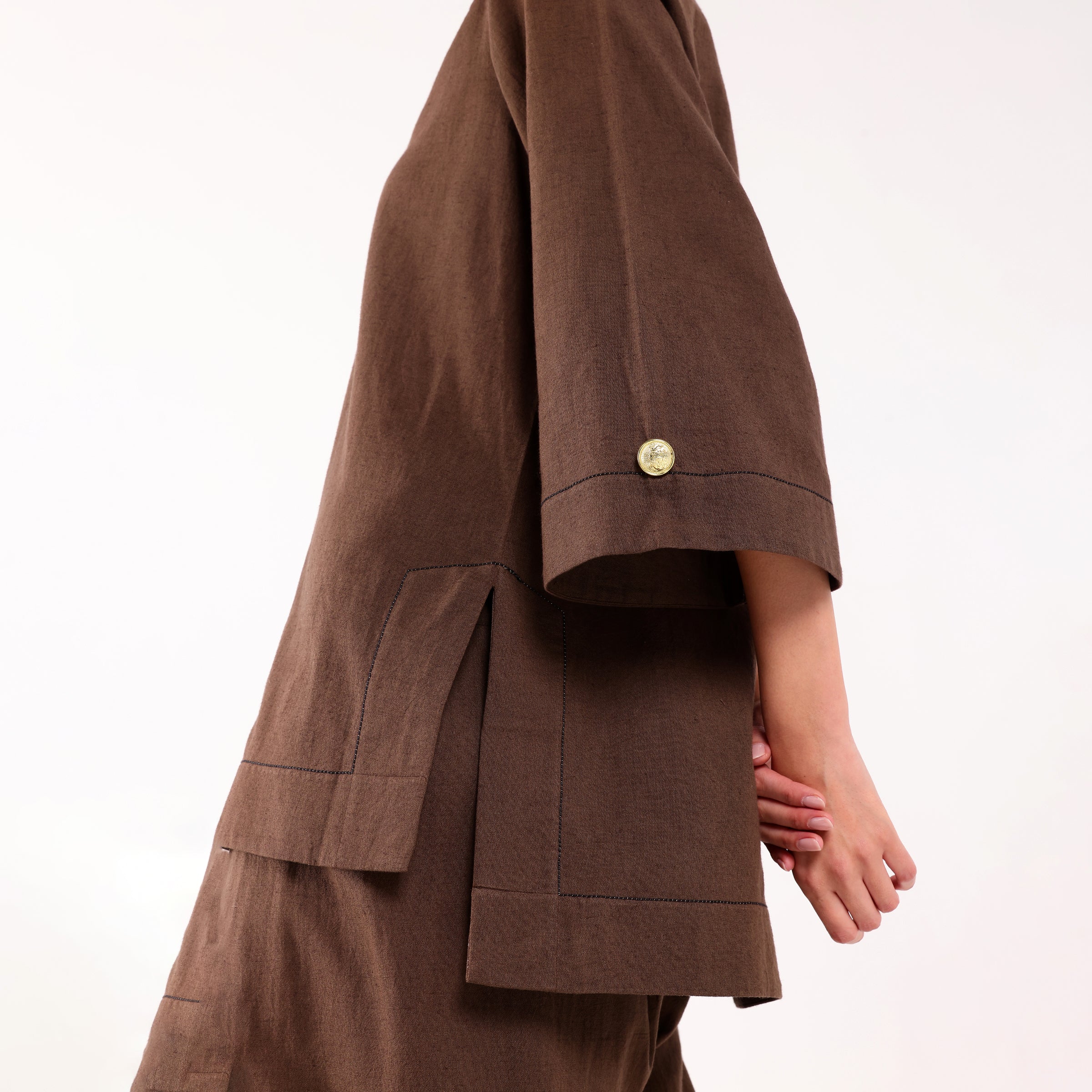 Sukoon- Farshi Coord Set Smoke Grey