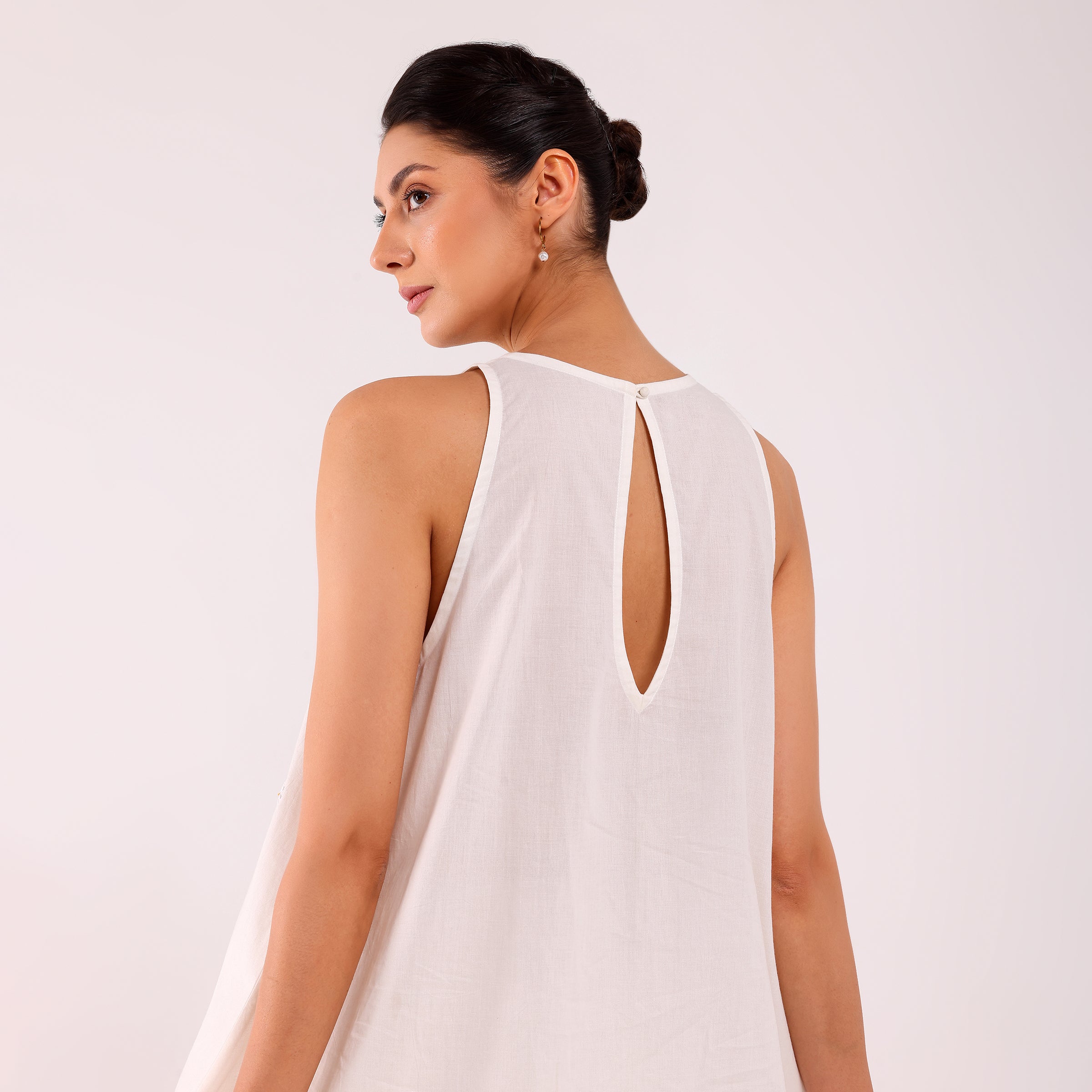 Sukoon- Flower Embroidered Coord Set White