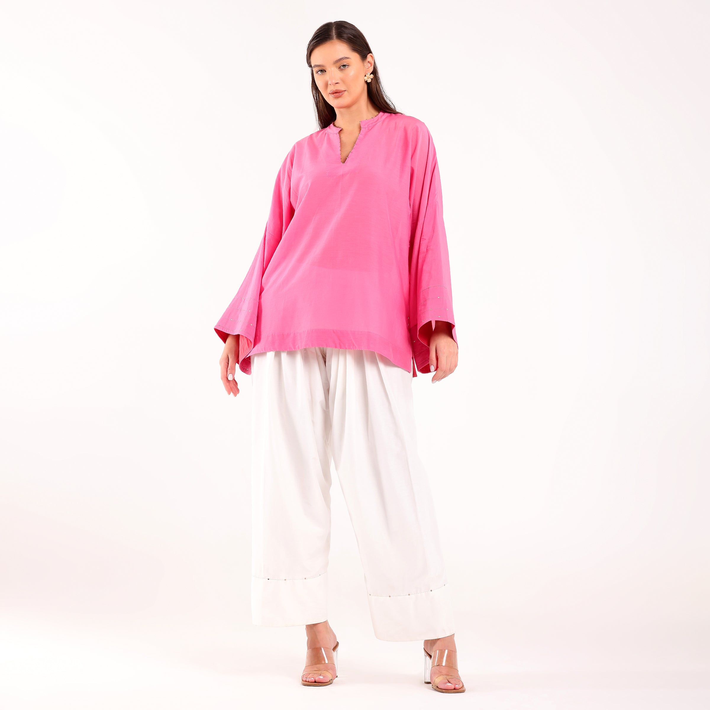 The Silk Edit- Pink Choga Set
