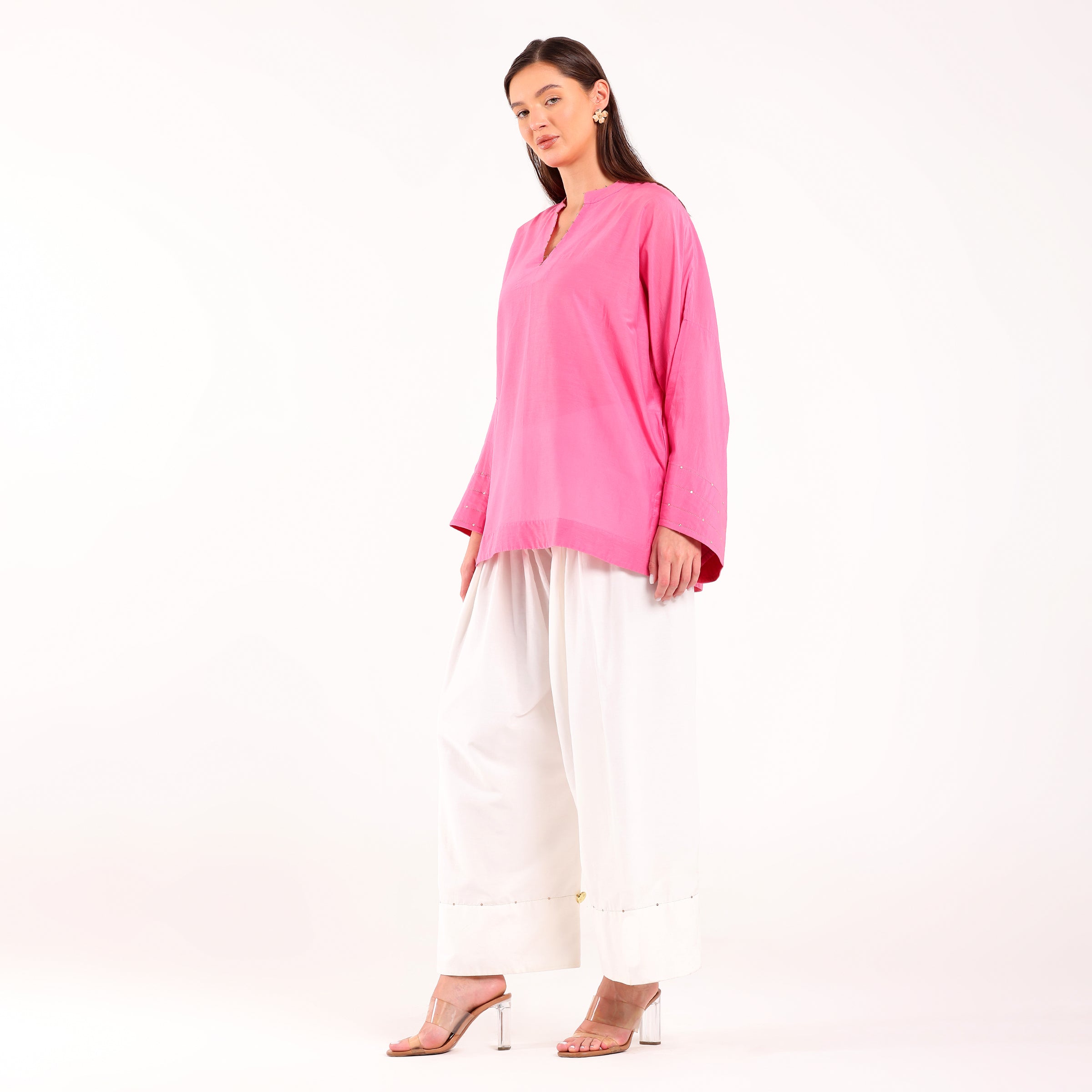 The Silk Edit- Pink Choga Set