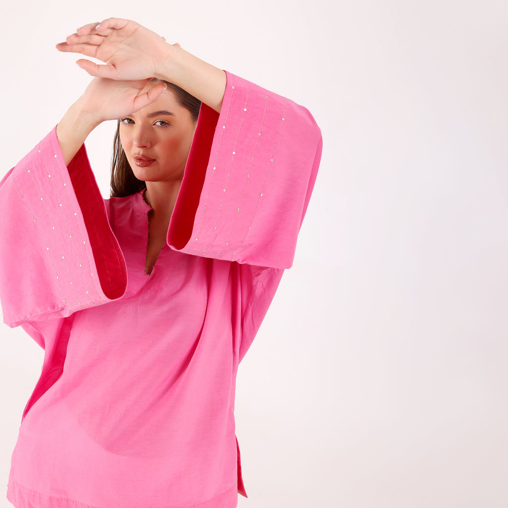 The Silk Edit- Pink Choga Set