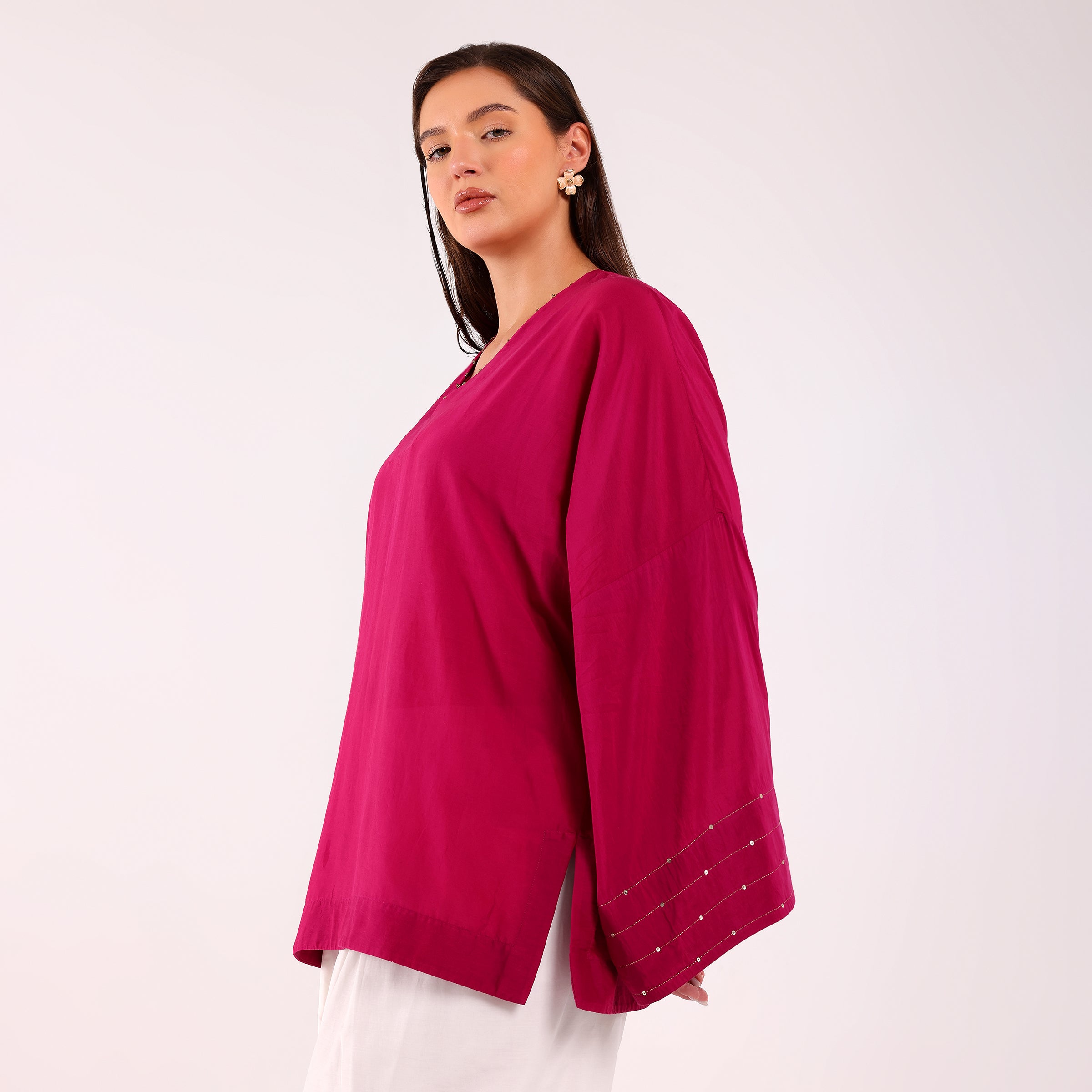 The Silk Edit- Magenta Choga Set