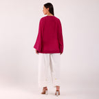 The Silk Edit- Magenta Choga Set