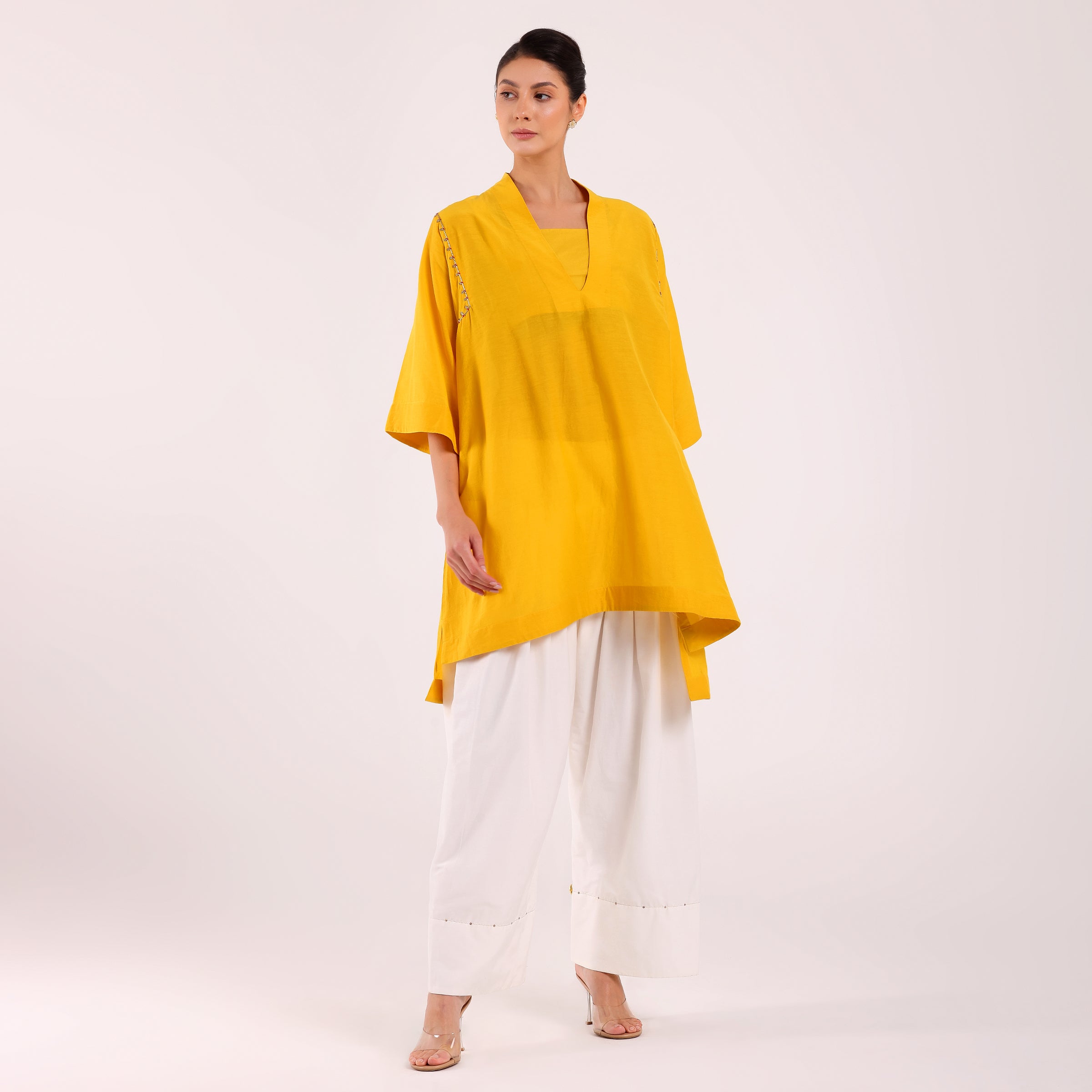 The Silk Edit- Yellow Choga Set