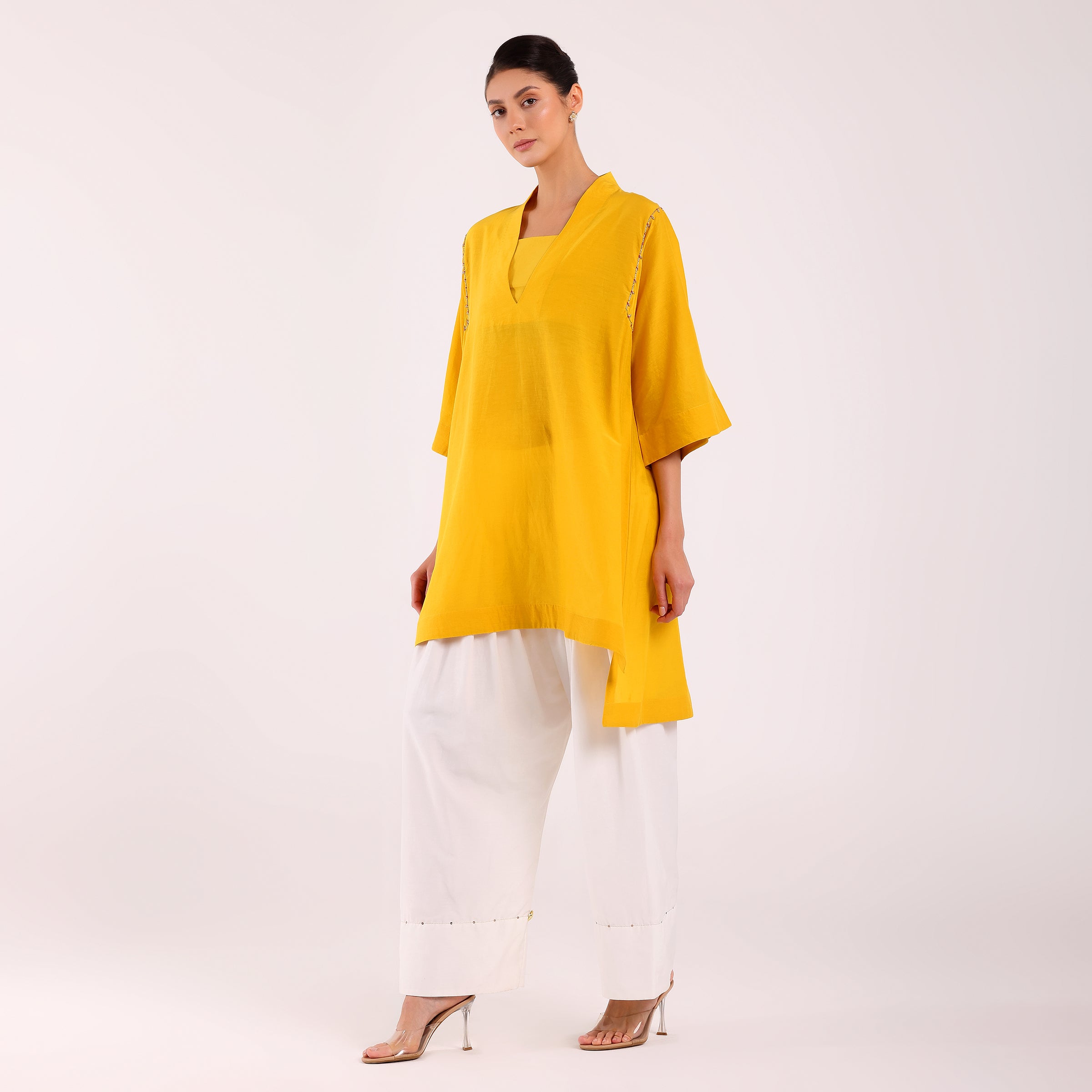 The Silk Edit- Yellow Choga Set