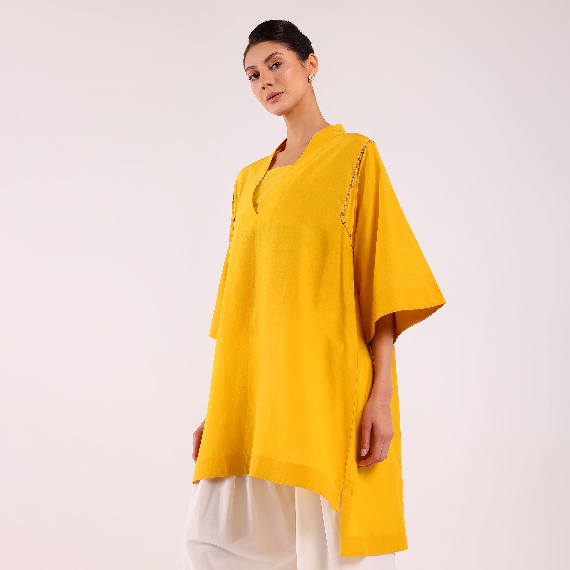 The Silk Edit- Yellow Choga Set