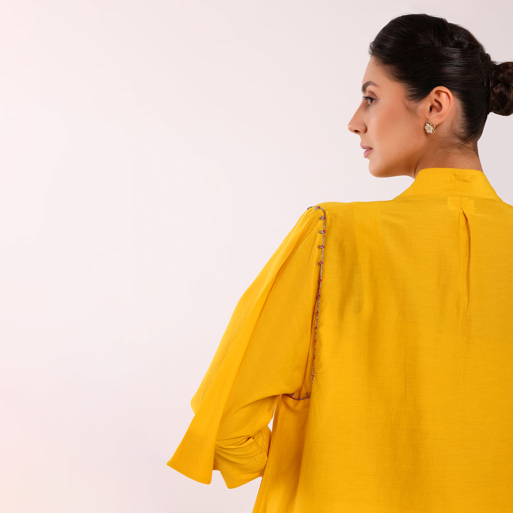 The Silk Edit- Yellow Choga Set
