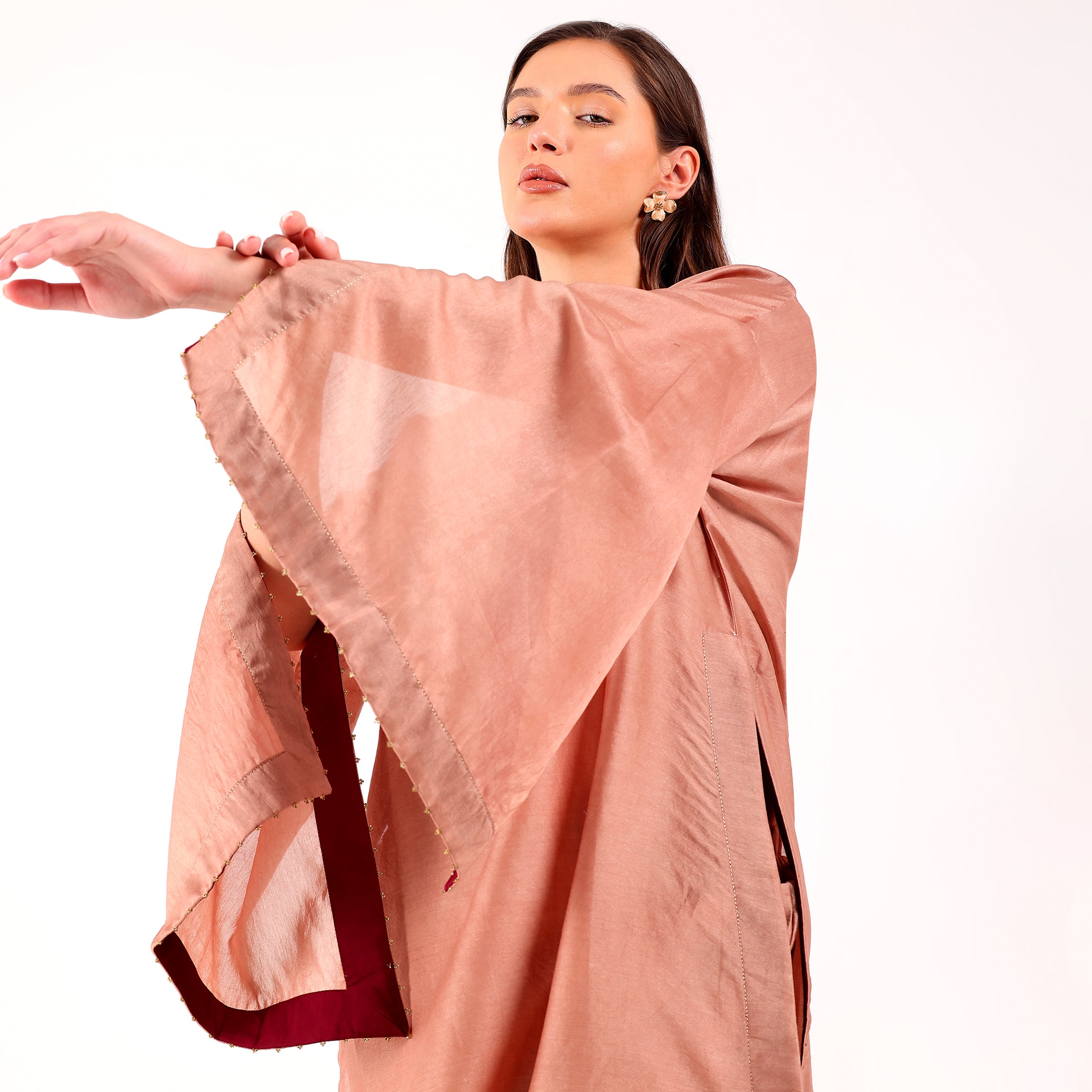 The Silk Edit-Statement Sleeves Kurta Set