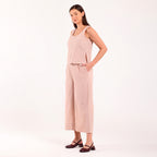 Sukoon- Linen Sleeveless Coord Rose