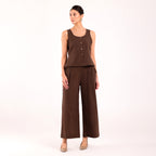 Sukoon- Linen Sleeveless Coord Smoke Grey