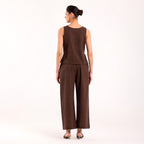 Sukoon- Linen Sleeveless Coord Smoke Grey