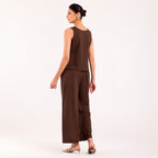 Sukoon- Linen Sleeveless Coord Smoke Grey