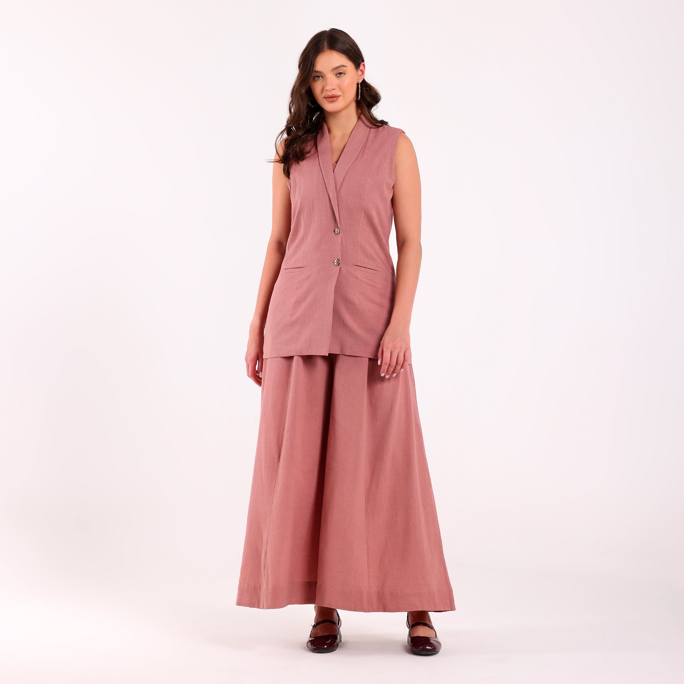 Naya-Blazer Set Dusty Rose