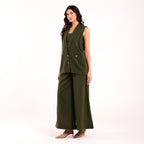 Naya-Blazer Set Olive