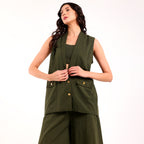 Naya-Blazer Set Olive