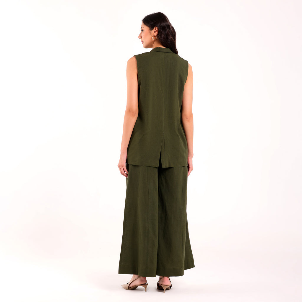 Naya-Blazer Set Olive