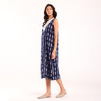 Sukoon- Front Yoke Ikkat Long Dress
