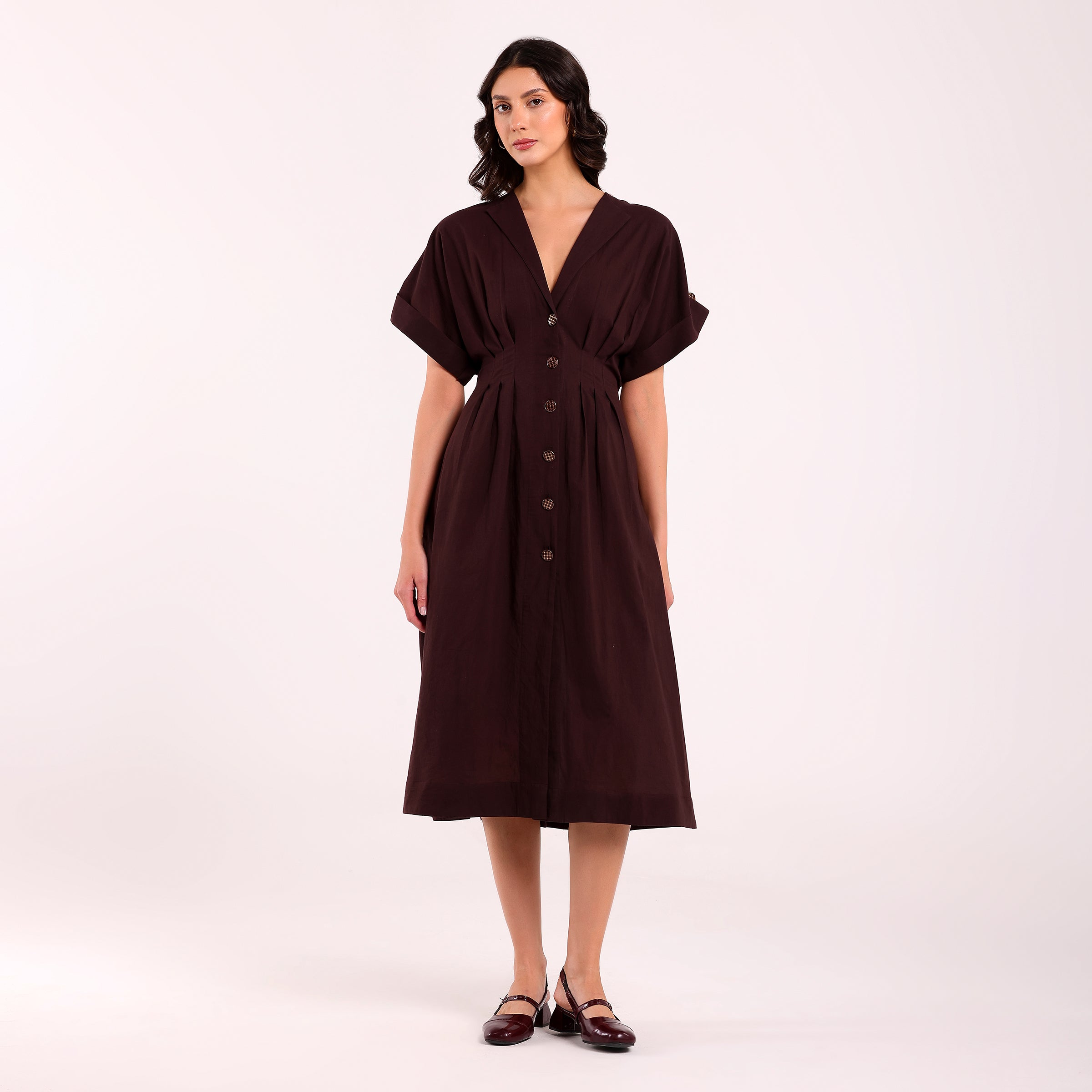 Naya- Formal  Dress - Coffee