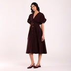 Naya- Formal  Dress - Coffee