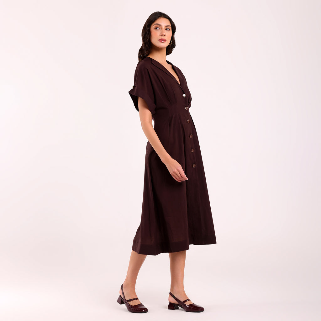 Naya- Formal  Dress - Coffee