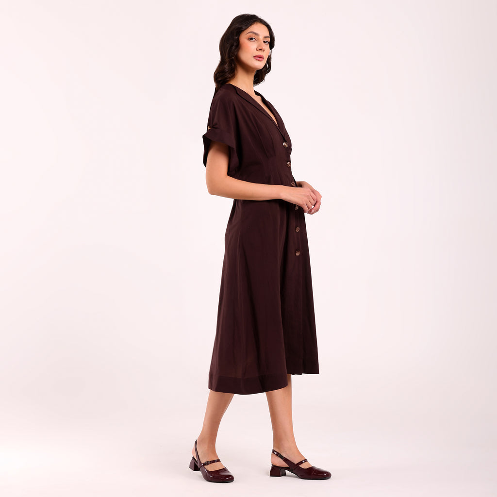 Naya- Formal  Dress - Coffee