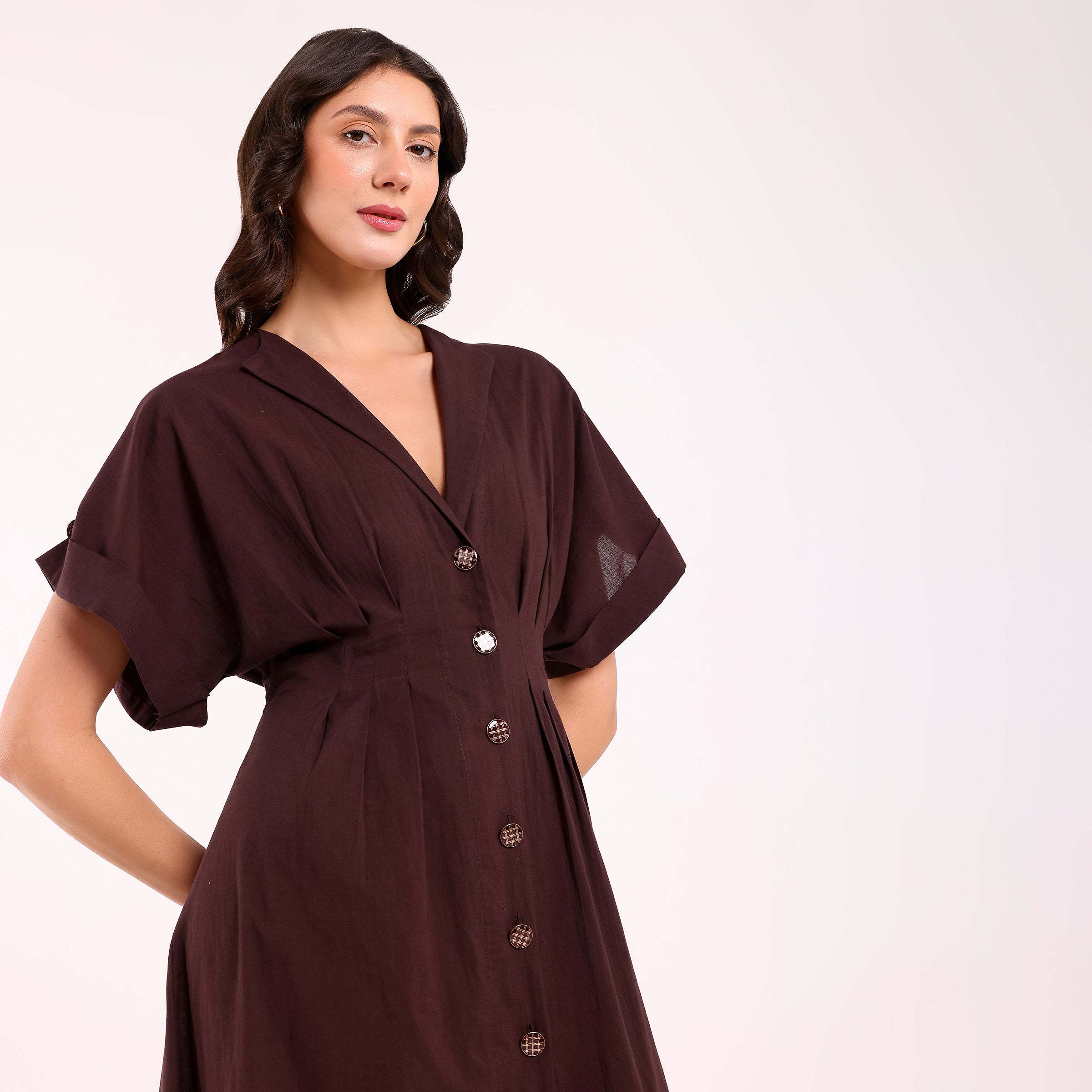 Naya- Formal  Dress - Coffee