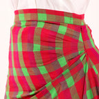 Naya-Colorful Checked Pleated Skirt