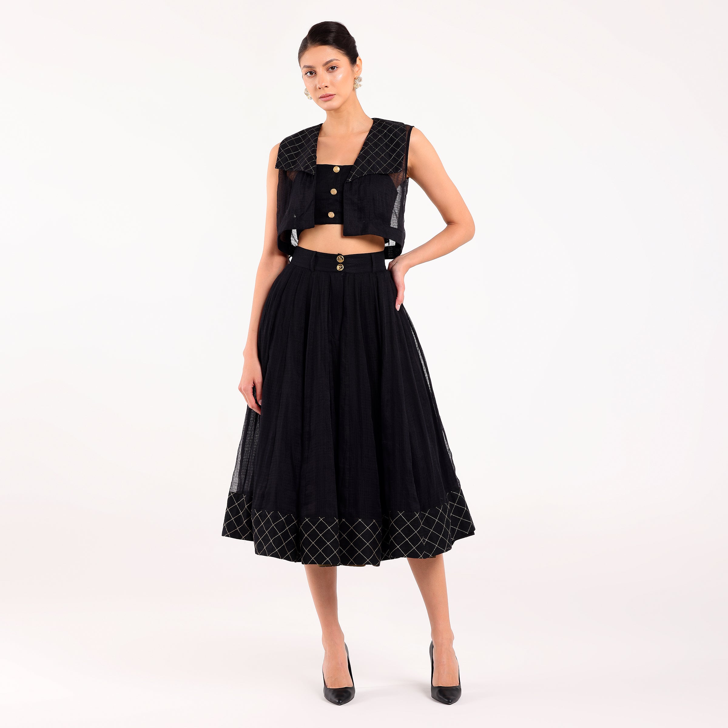 Naya- Black Kota Festive Skirt
