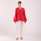 The Silk Edit- Coral Choga Set