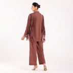 Naya-Long Stripped Coordset- Dusty Rose