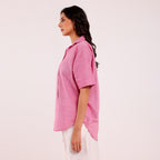 Sukoon- Khadi Textured Shirt Pink