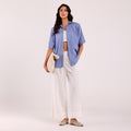 Sukoon- Khadi Textured Shirt Cloud Blue