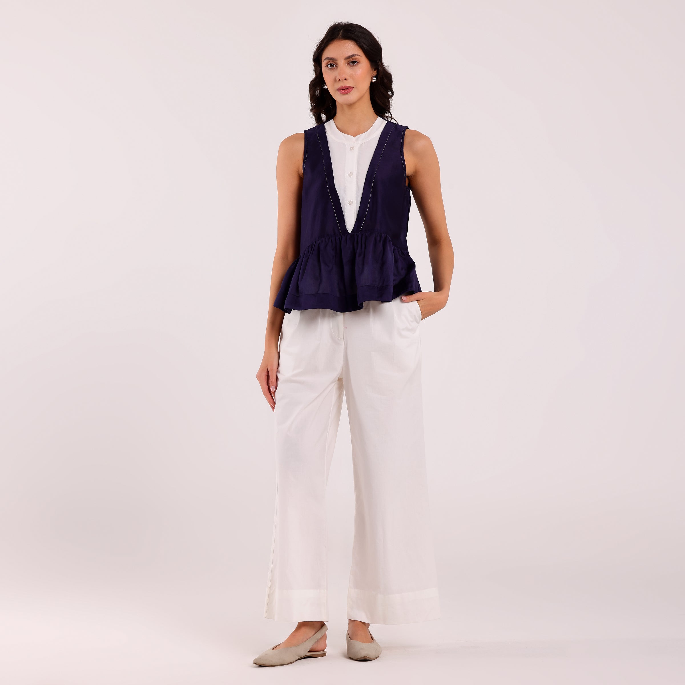 The Silk Edit- Peplum Top