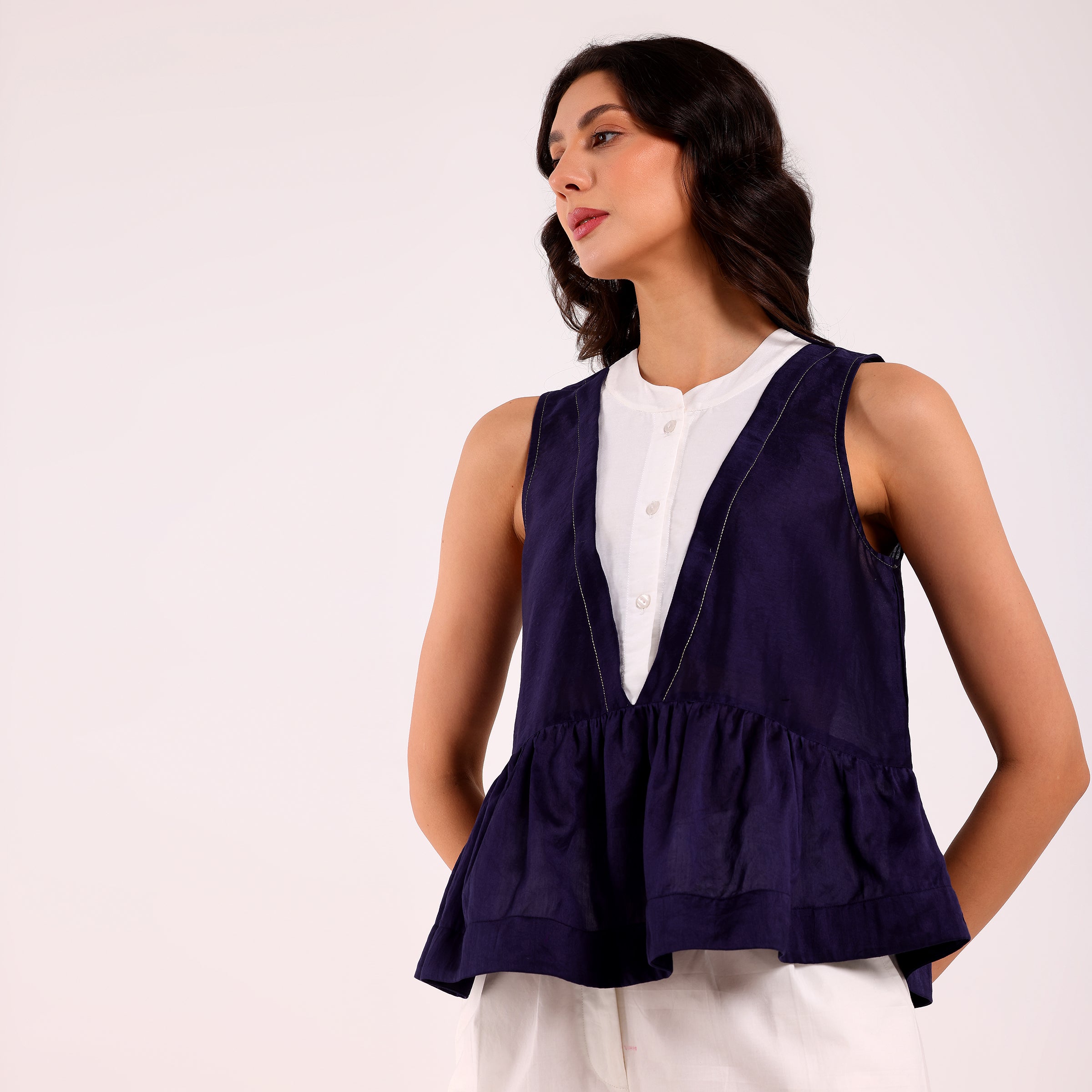 The Silk Edit- Peplum Top
