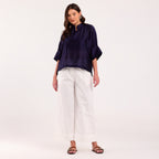The Silk Edit- Navy Blue Shirt