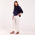 The Silk Edit- Navy Blue Shirt