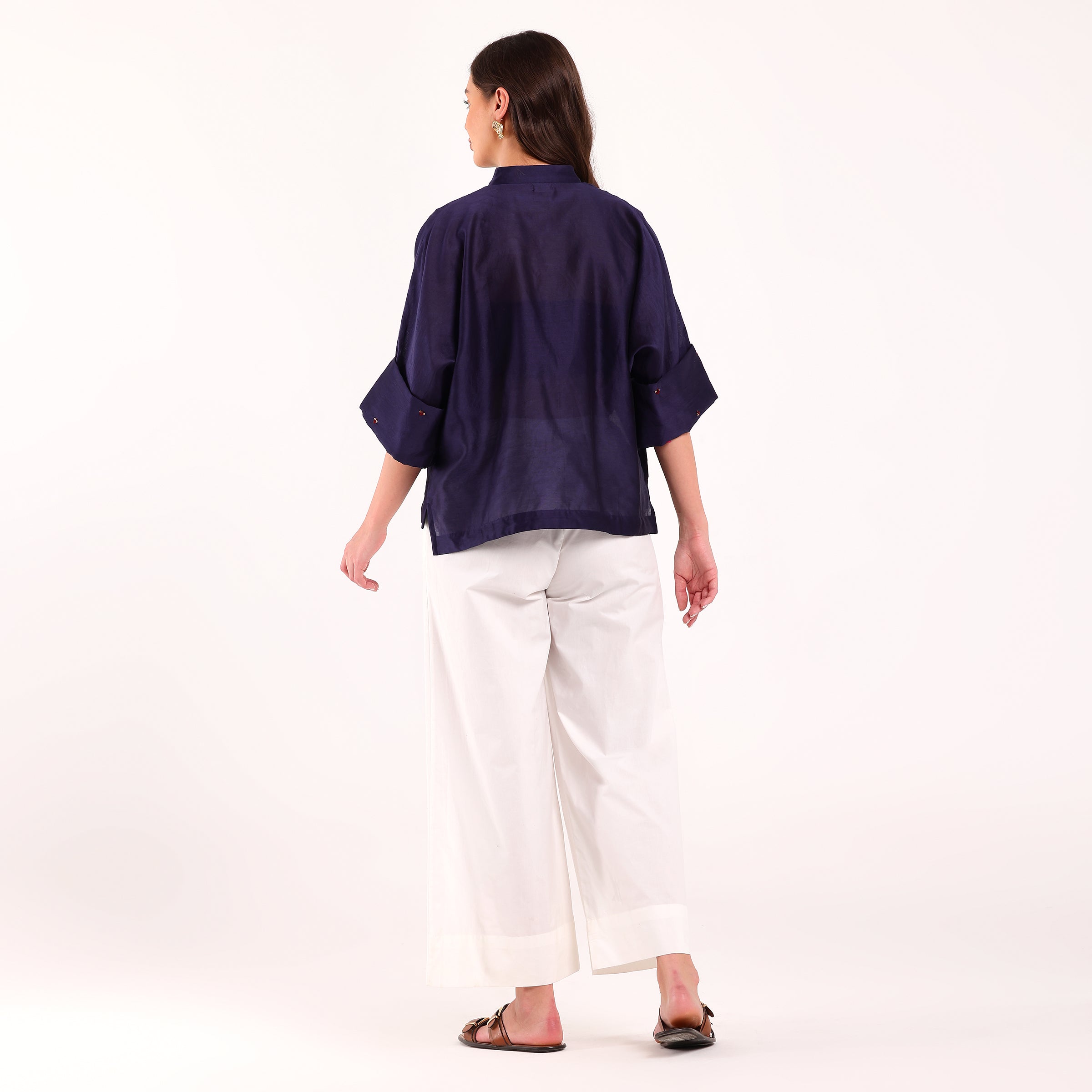 The Silk Edit- Navy Blue Shirt