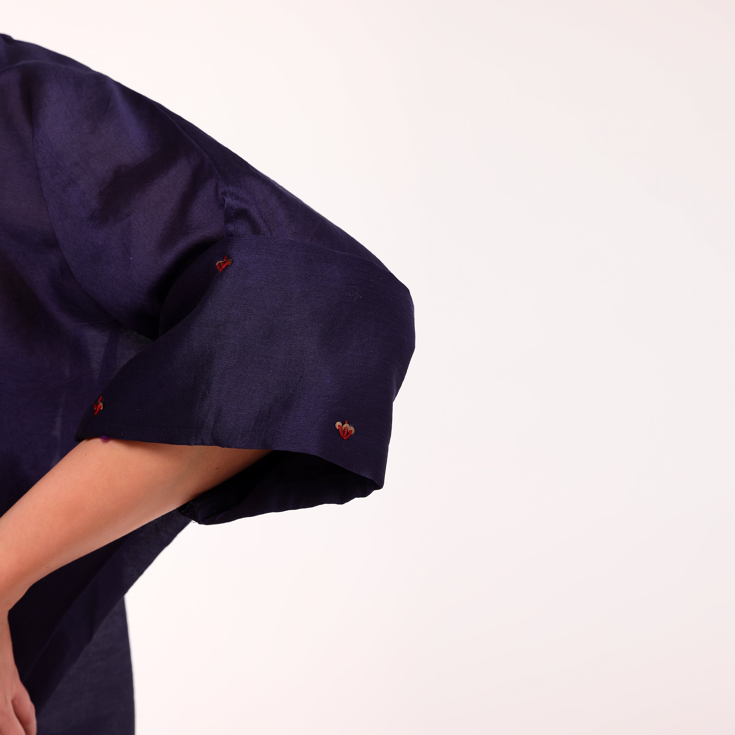 The Silk Edit- Navy Blue Shirt