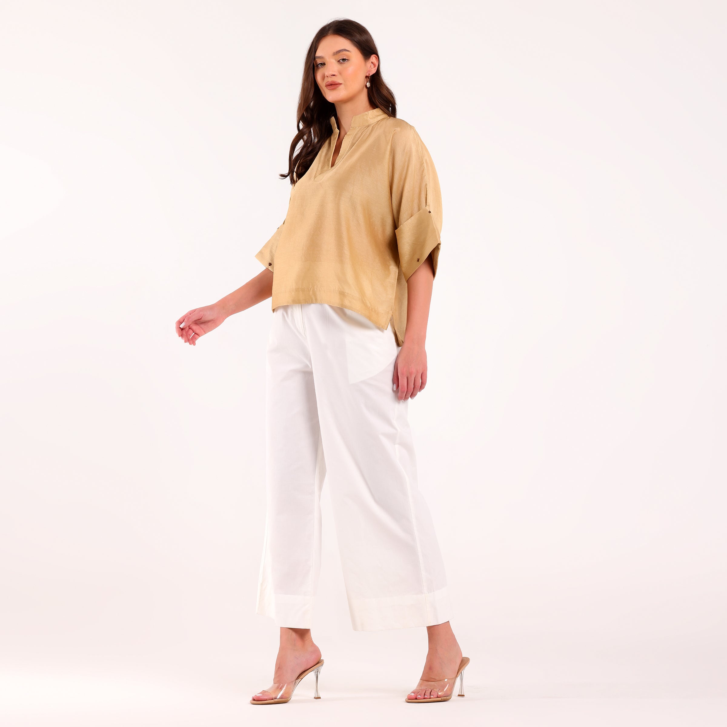 The Silk Edit- Beige Shirt
