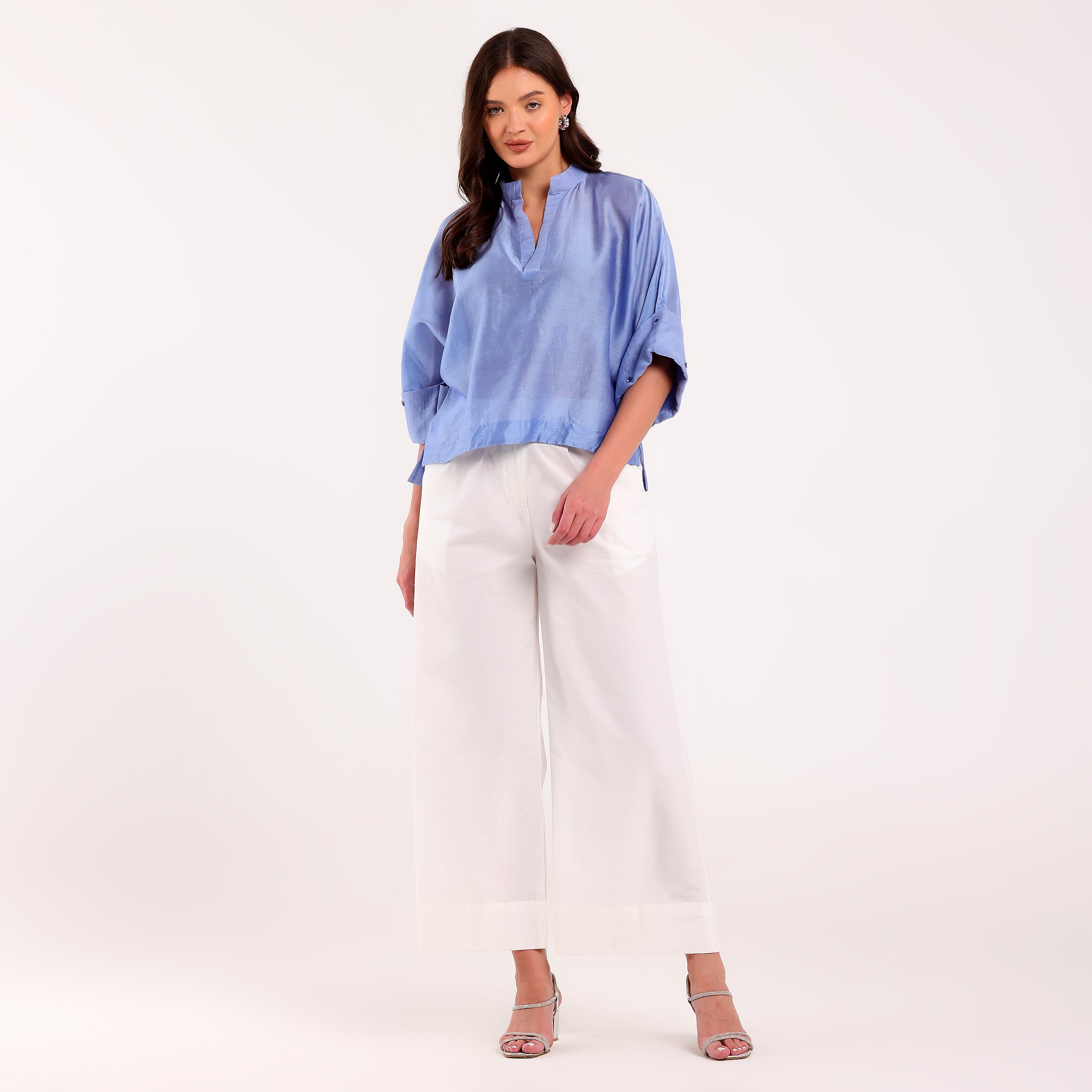 The Silk Edit- Cloud Blue Shirt