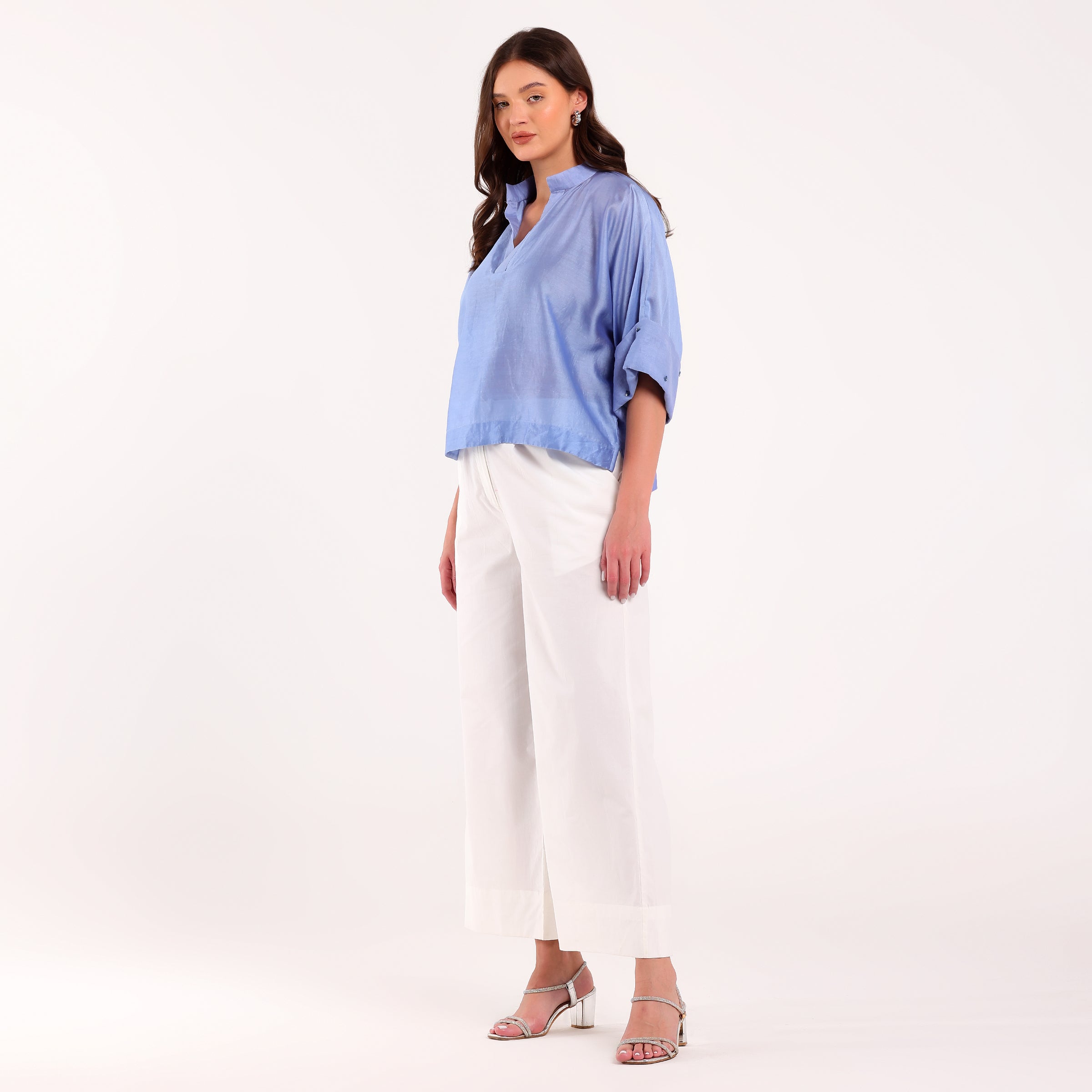 The Silk Edit- Cloud Blue Shirt
