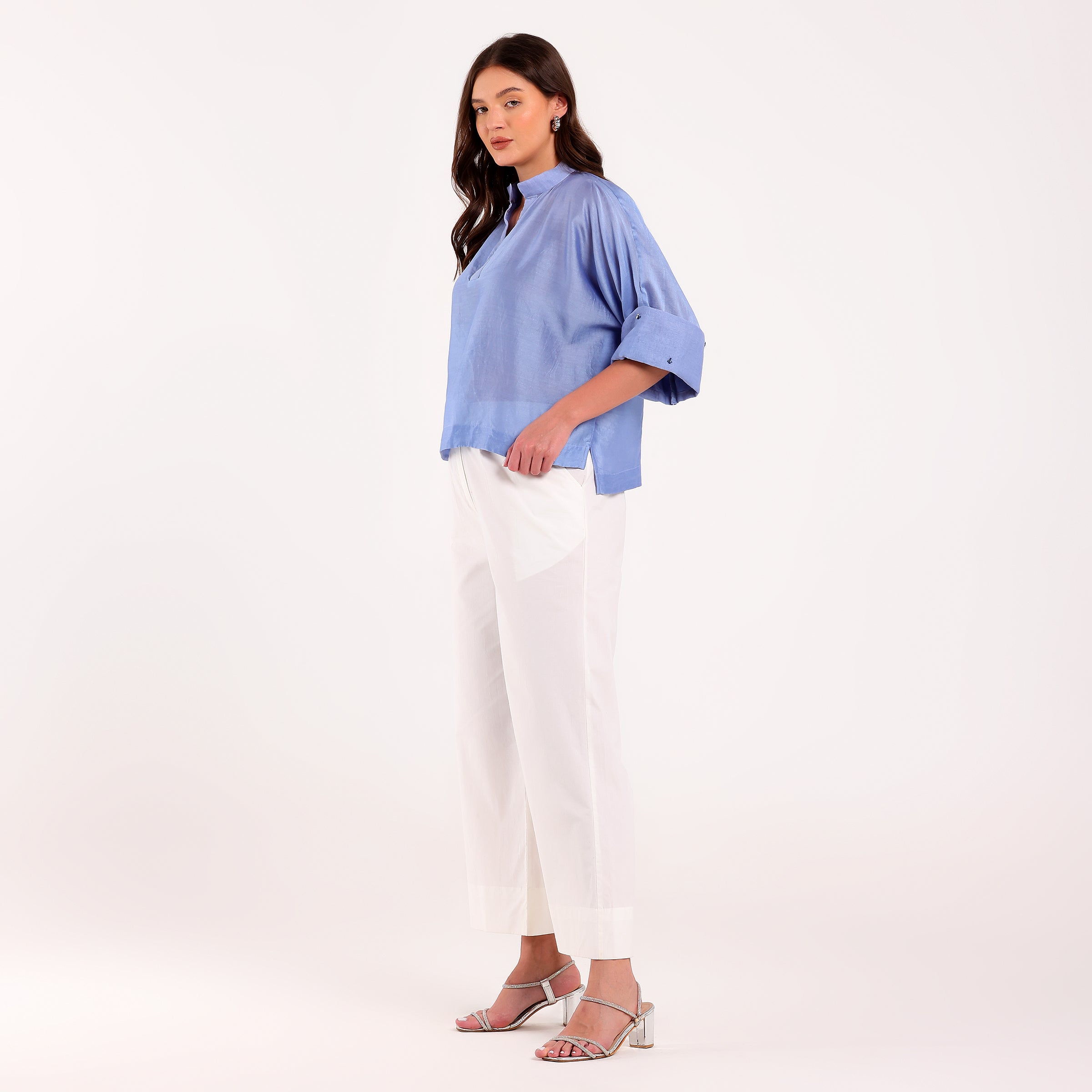 The Silk Edit- Cloud Blue Shirt