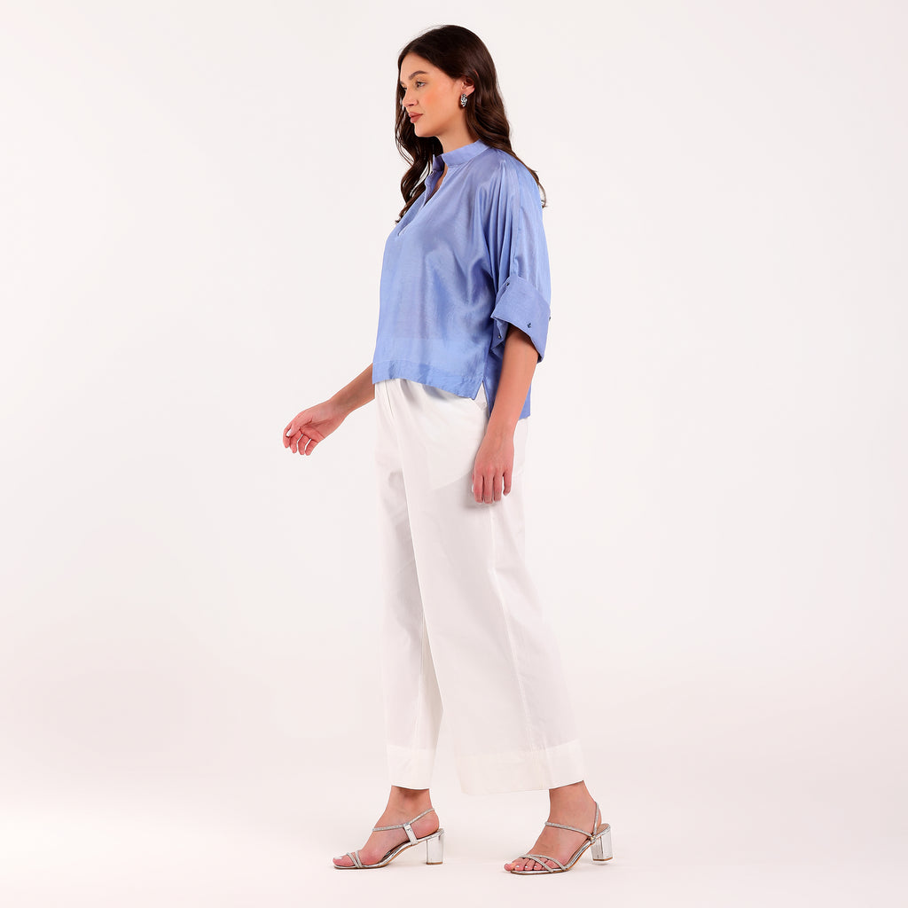 The Silk Edit- Cloud Blue Shirt