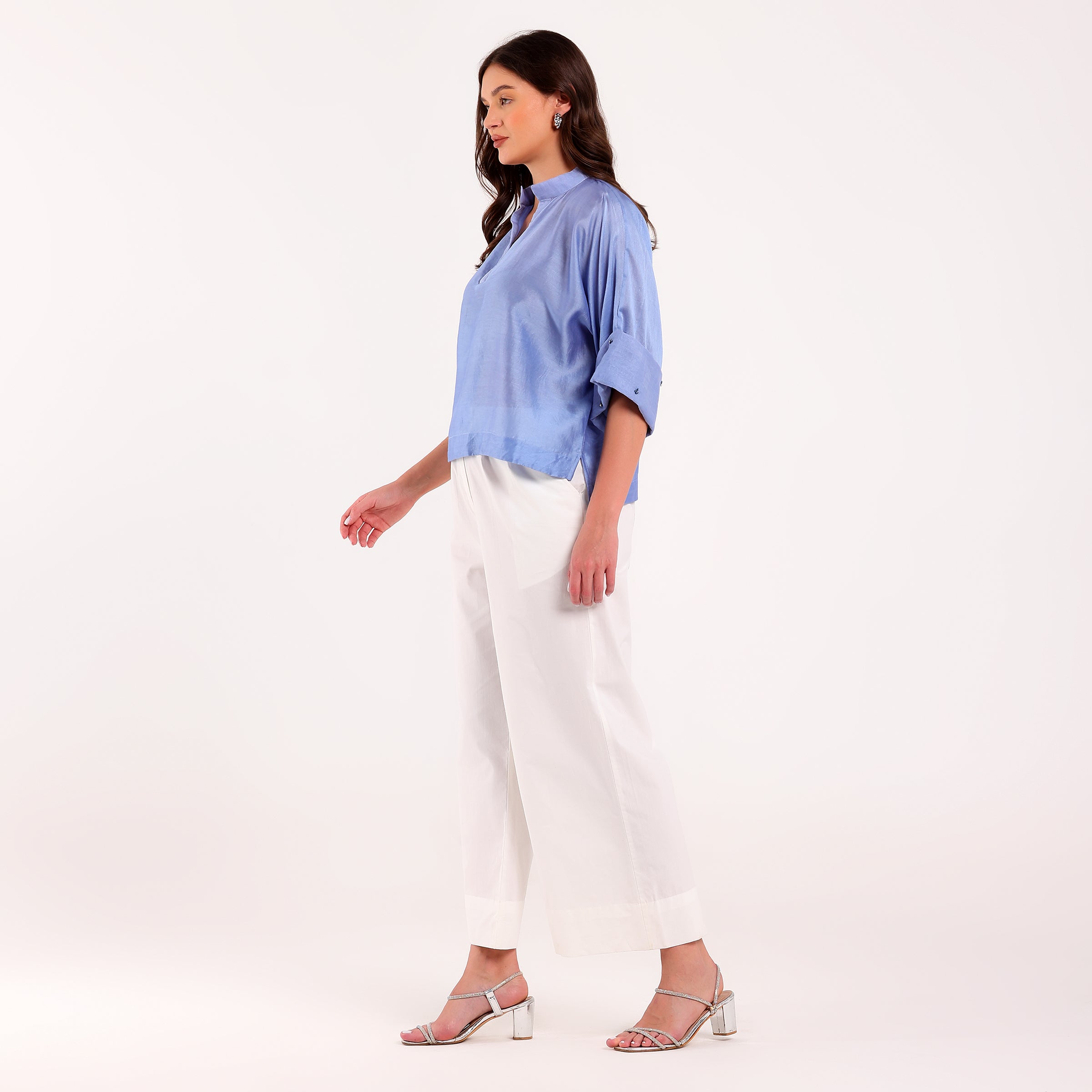 The Silk Edit- Cloud Blue Shirt