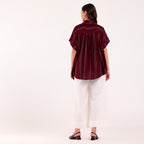 Sukoon-Maroon Shirt Sleeves Shirt